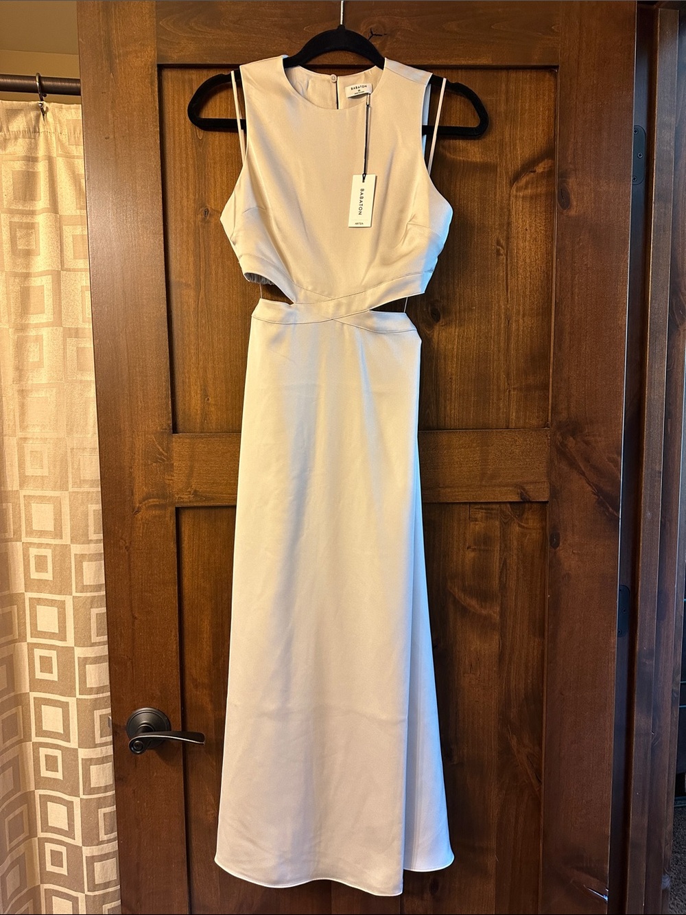 Babaton Cream Sleeveless Maxi Dress